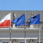 Poland and EU flag Poland and EU flag