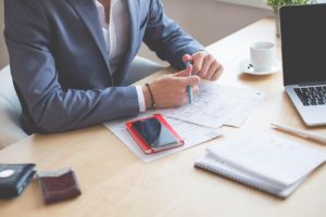 office worker at desk