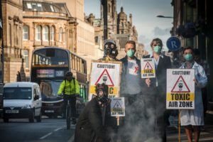 Activists gather to demand clean air as Edinburgh Air Pollution Zone to be expanded by Friends of the Earth Scotland via Flickr