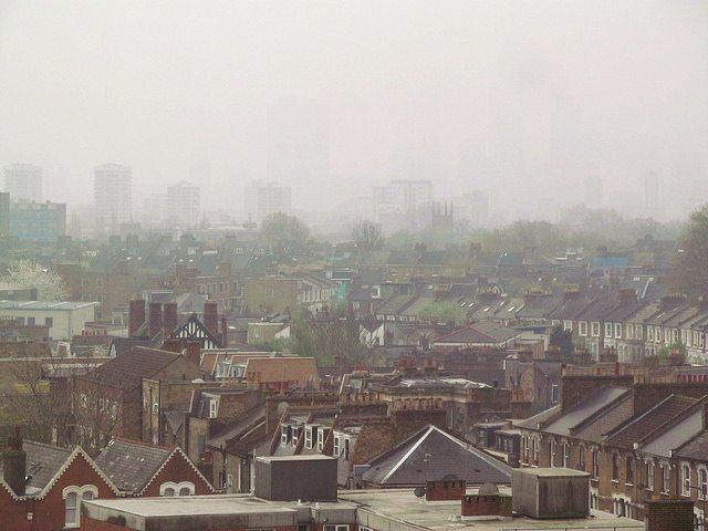 London Air pollution Level 9 Very High April 3 2014 007 by David Holt via Flickr