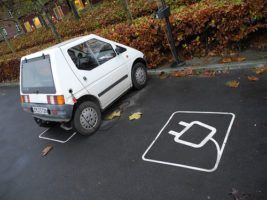 electric car parked