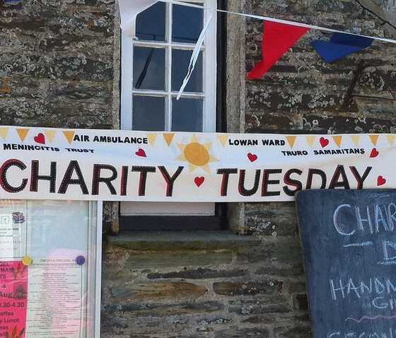 Charity Tuesday banner, Tintagel by Howard Lake via flickr