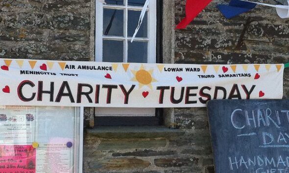 Charity Tuesday banner, Tintagel by Howard Lake via flickr