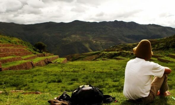 traveller on holiday