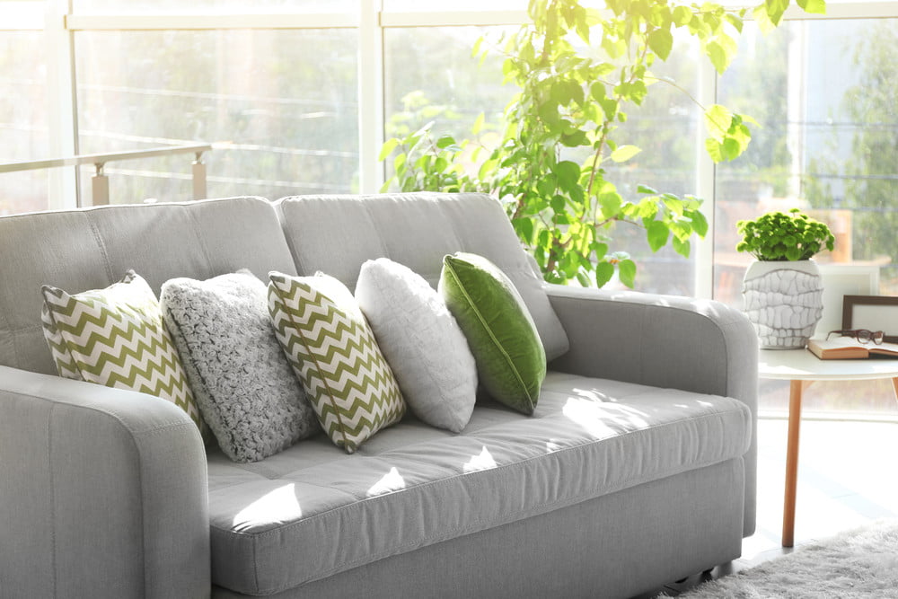 eco-friendly green living room