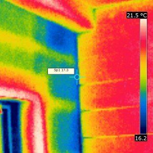 Missing Insulation in Exterior Bathroom Wall - Infrared Inspection