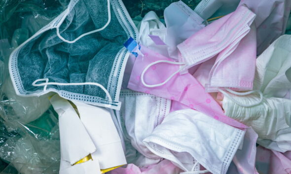 face masks waste