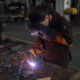 eco-friendly welding as a woman