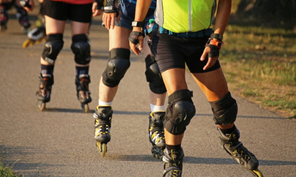 try rollerblading and following other eco-friendly travel tips