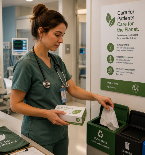 eco-friendly healthcare worker