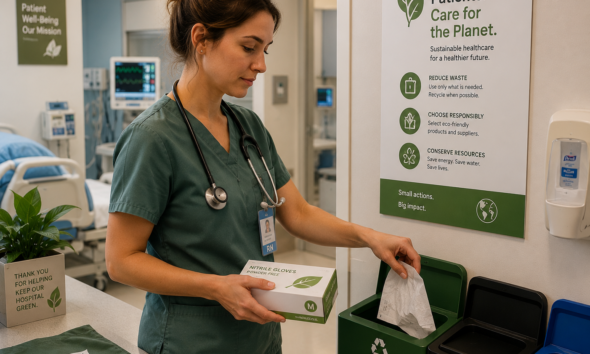 eco-friendly healthcare worker