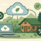 How Cloud Software Helps Small Eco-Lodges Minimize Their Carbon Footprints -- AI-generated illustration