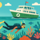 The Eco-Case for a Liveaboard - Why the Greenest Way to See a Reef Might Be a Boat -- AI-generated illustration