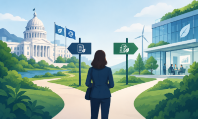 What Separates a Career Shaping Environmental Policy From One Shaping Corporate Sustainability -- AI-generated illustration