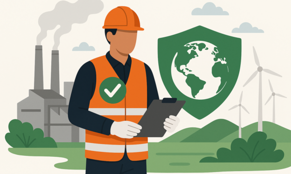 Occupational Safety's Overlooked Role in Environmental Accountability -- AI-generated illustration